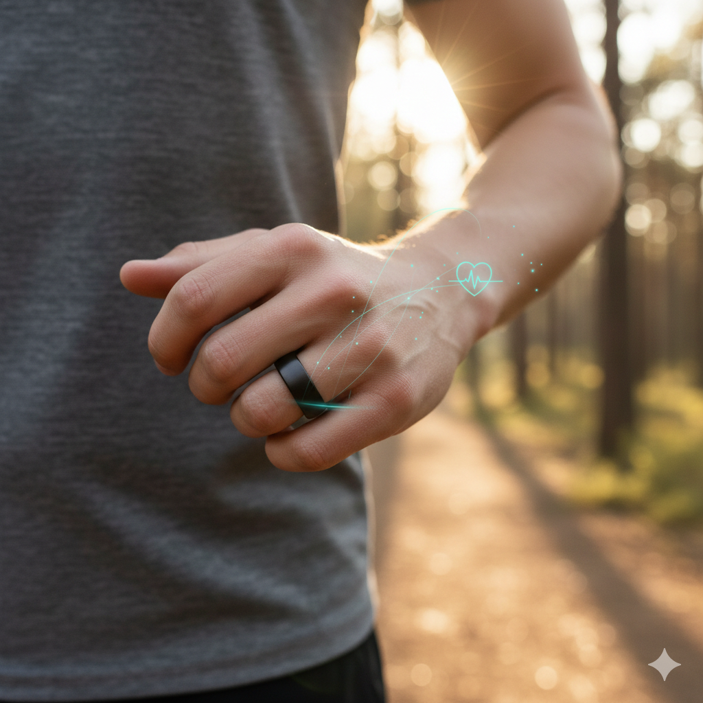 GoNova Smart Ring with Charging Dock Men Women Health Sleep Heart Rate Monitoring IP68 & 5ATM Waterproof Multi-Sport Mode